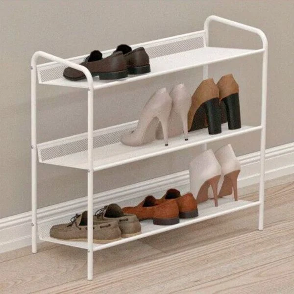 Полка для обуви 3 секции 64,5*27*60см металл ЖЕНЕВА 23 белая (1)