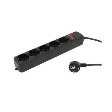 Удлинитель 5 гнезд пластик 3м 0,75кв.мм 10А ПВС с зазем, выкл-ем СТАРТ черный (20)