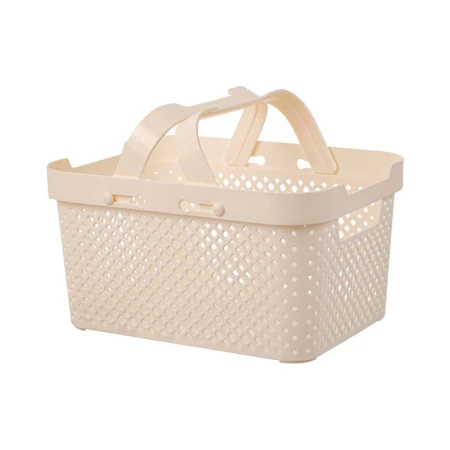 Корзина для хранения 5л 260*192*137мм пластик STOCKHOLM молочный туман с ручками (8)