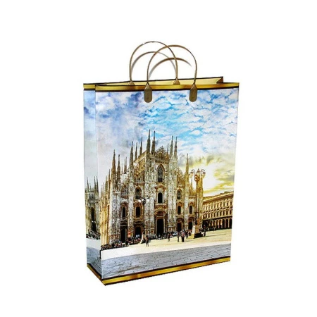 Пакет с пластиковой ручкой 32*40*10см Duomo di Milano 22-154 (20/200)
