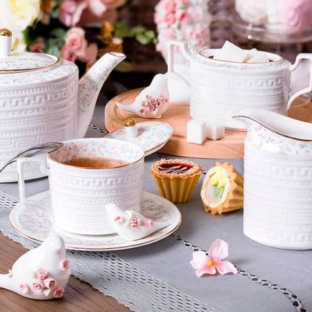 Чайный набор 15пр фарфор ФАБЬЕН на 6 персон 1100/400/300/280мл (4)