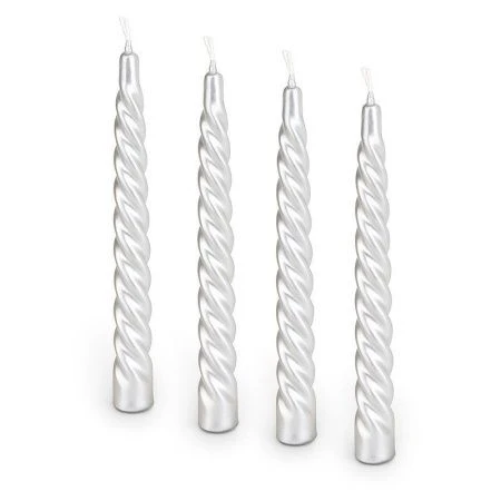 Свеча D22 H260 БАРОККО-3 большая серебро