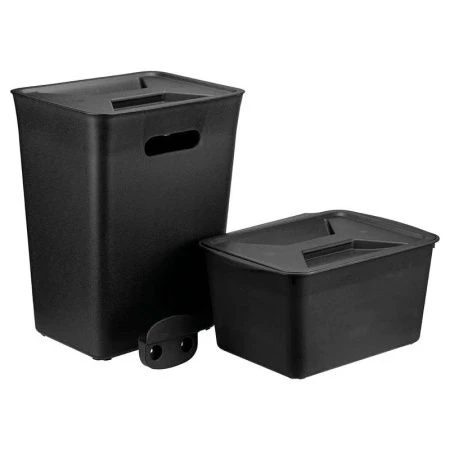 Набор контейнеров для раздельного сбора мусора 6л/12л пластик черный (6) Набор контейнеров для раздельного сбора мусора 6л/12л пластик черный (6)