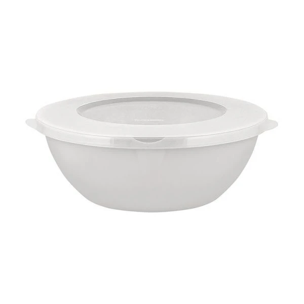 Миска 1л пластик Helsinki пепельный жемчуг с крышкой (24)