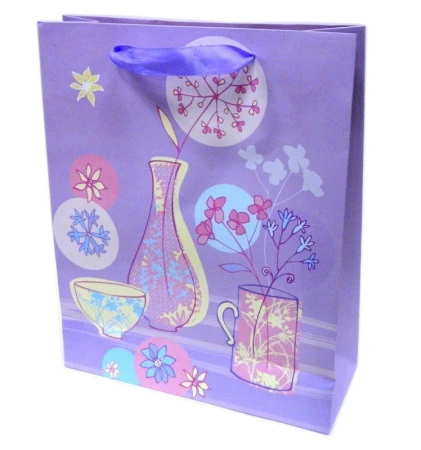 Пакет бумажный 32*26*10см (4 вида) JC-1818/S-E8083-4M (480)