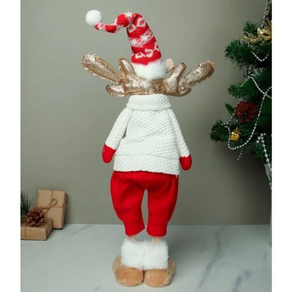 Украшение новогоднее Олень 23*12*45см текстиль AW-102 (48)