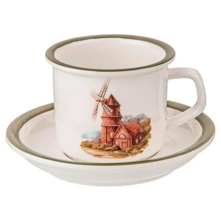Чайный набор 2пр фарфор Family House на 1 персону 200мл (2/24)