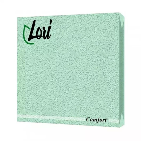 Салфетки бумажные Лори Комфорт 16шт 2-х слойные 33*33 Изумруд (20)