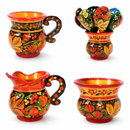 Подставка для кухонных принадлежностей Поставок Хохлома Хозяюшка (1)