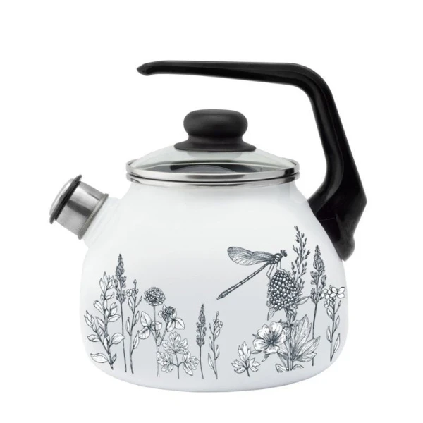 Чайник со свистком 3л эмаль Flora-2 ТМ Appetite (4)