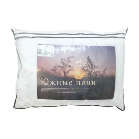 Подушка 50*70см стеганая бамбук 30%+п/э 70%; микроволокно Люкс; ткань-тик (в сумке) ЮЖНЫЕ НОЧИ