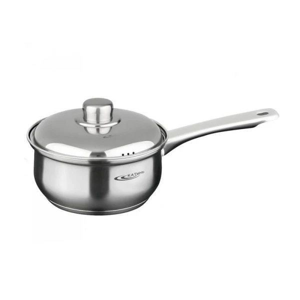 Ковш 1,8л нерж.сталь ГРЕТТА мет.крышка d16см с ручкой индукц.дно КТ04-D-К (4)