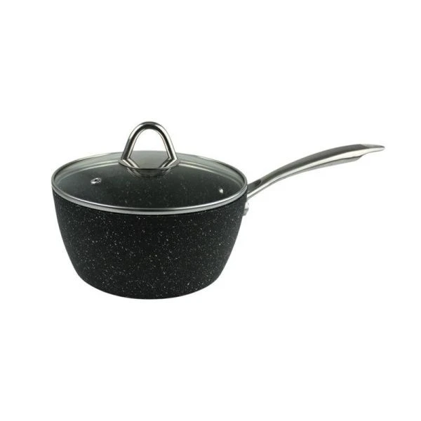 Ковш 2л алюминий АП мрамор со стекл.крышкой 18см Delfi DL-V119FAK-0418 (6)