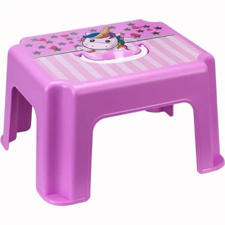 Табурет-подставка детский 230*190*290мм пластик Единорог с ручкой (6)