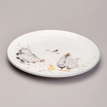 Тарелка мелкая 21*2,5см керамика FUNNY HENS десертная (24)