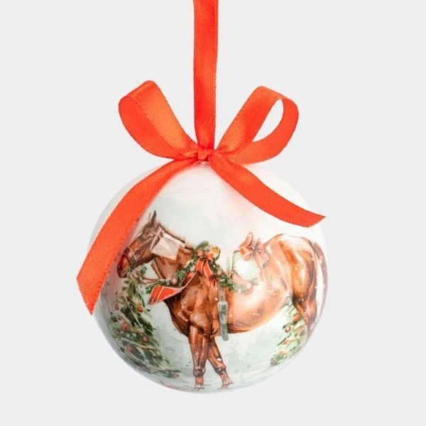 Игрушка новогодняя Шар 7см пенопласт Лошадка Bright horse ANLAF-XSR29034