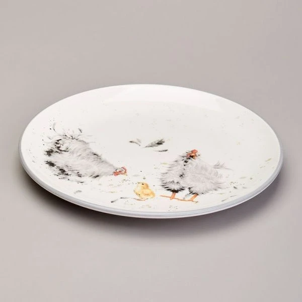 Тарелка мелкая 21*2,5см керамика FUNNY HENS десертная (24)