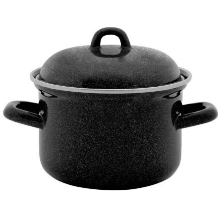 Кастрюля 2л эмаль цилиндрическая коричневый рябчик С-1610А/РКЭ (4)