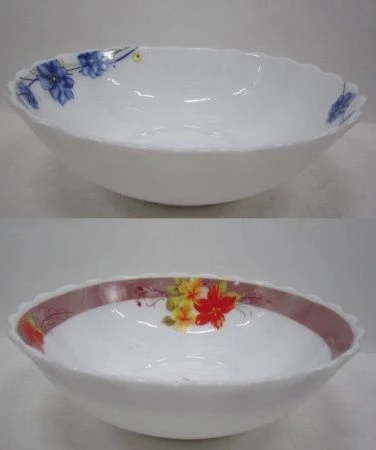 Салатник 22см стеклокерамика в ассортименте 003/002 (2)