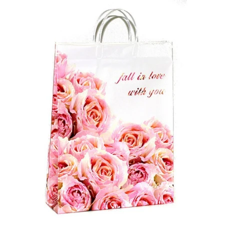 Пакет с пластиковой ручкой 32*42*10см Fall in love with you 03-072 (20/200)