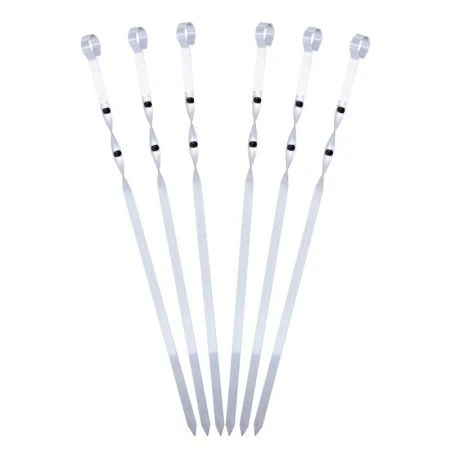 Шампуры набор 6шт 445*10*1мм металл плоские в чехле Скаут (48)