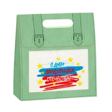 Полотенце махровое 30*70см арт. ОМ 23-1  С днем защитника отечества