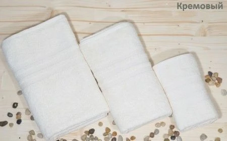 яяяНабор полотенец махровые Karna ARES 50*90 6шт. (Кремовый)