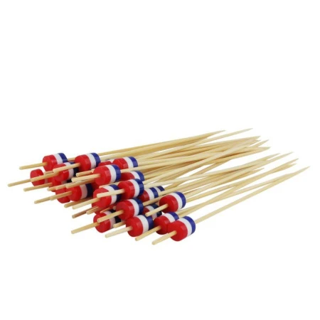 Шпажки для канапе бамбук 12см 50шт ТРИКОЛОР (200) JC-7917