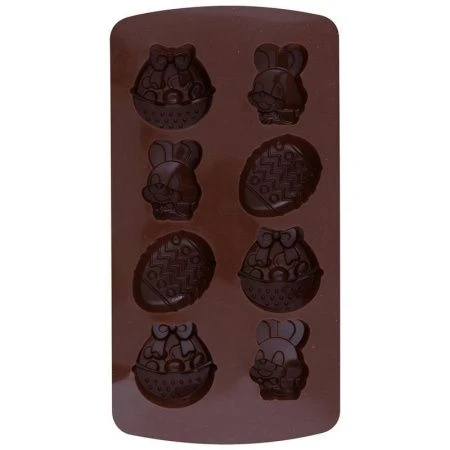 Форма для шоколадных конфет 22*11,5*2,5см силикон ПАСХАЛЬНОЕ НАСТРОЕНИЕ VL80-504 ВЫВОД