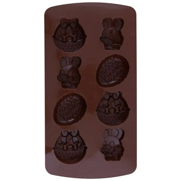Форма для шоколадных конфет 22*11,5*2,5см силикон ПАСХАЛЬНОЕ НАСТРОЕНИЕ VL80-504 ВЫВОД