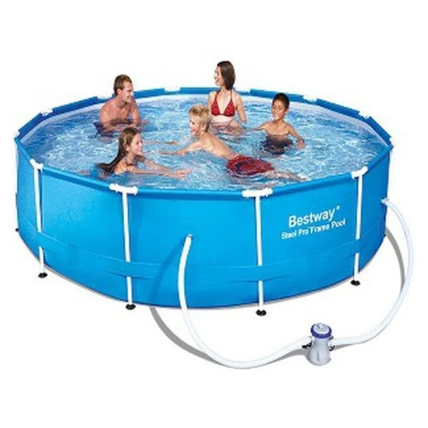 Бассейн каркасный круглый ПВХ Steel Pro Max 366*76см 6473л + фильтр-насос 56416 (1)
