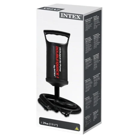 Насос ручной пластик 29см шланг с 3 насадками Double Quick I (12)