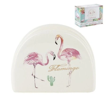 Салфетница 9*4,5*7см керамика ФЛАМИНГО подар.уп. (96)