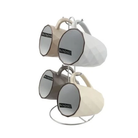 Кружки набор 4пр керамика на мет.подставке 14818-4MS (6)