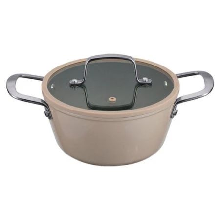 Кастрюля 2,5л алюминий АП TAUP со стекл.крышкой 20см индукция 1-2420 (4)