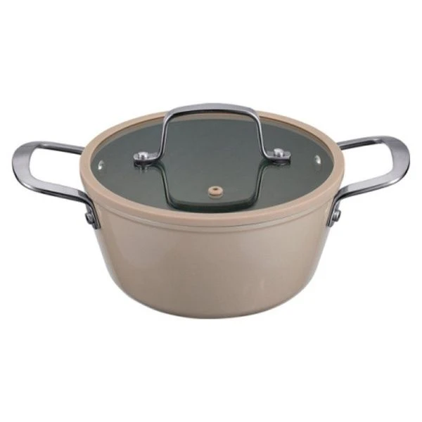 Кастрюля 2,5л алюминий АП TAUP со стекл.крышкой 20см индукция 1-2420 (4)