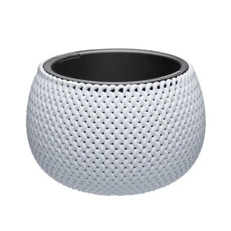 Кашпо 2,3л пластик Lace белый (6)