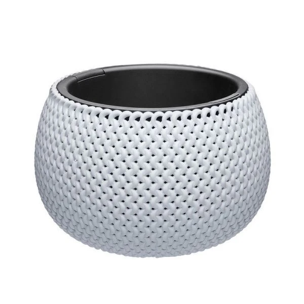 Кашпо 2,3л пластик Lace белый (6)
