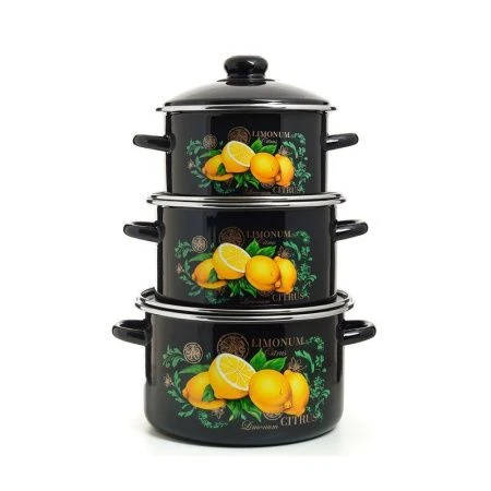 Набор кастрюль 3пр 2/3/4л эмаль ЦИТРУС (1)