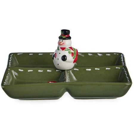 Менажница 4 секции 19*19*9,5см керамика Christmas Gift (18)