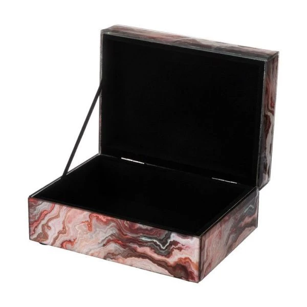 Шкатулка для украшений 16*12*7см МДФ/стекло (12)