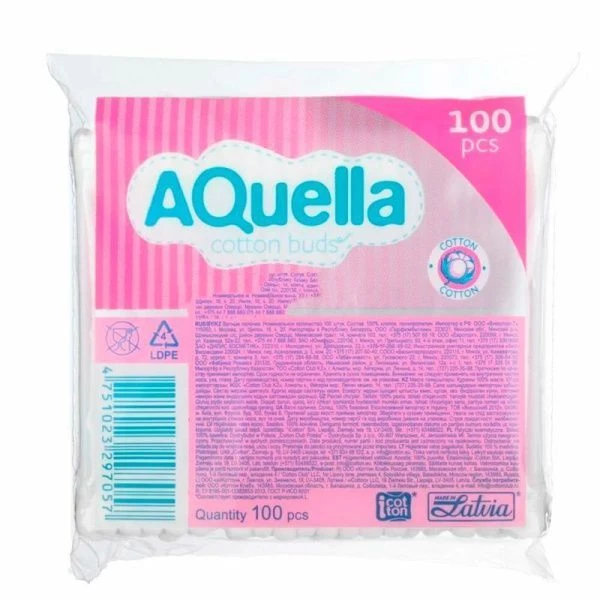 Ватные палочки 100шт Aquella Sweet Sense п/э , арт.7445/06449/40156 Ватные палочки 100шт Aquella Sweet Sense п/э , арт.7445/06449/40156