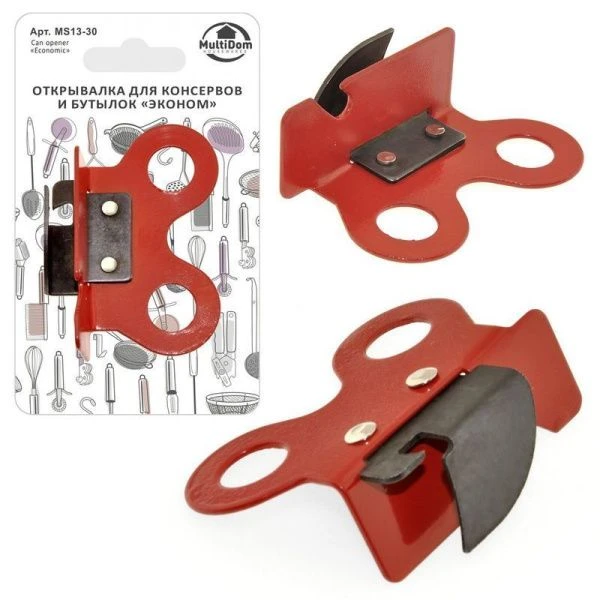 Открывалка для консервов/бутылок 7*5*2,2см металл Эконом MS13-30 (144)