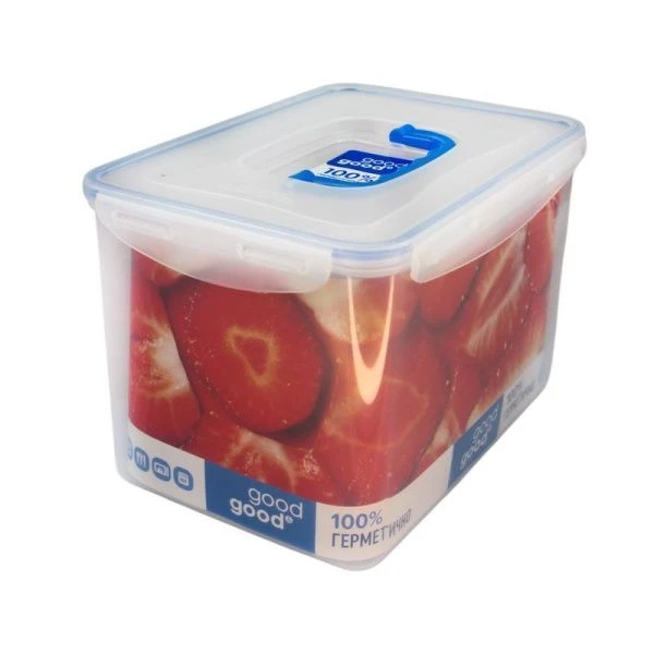 Контейнер пищевой 4,5л 240*170*155мм пластик Good&Good герметичный с защелками (14) 4-3 (12)