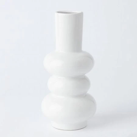 Ваза для цветов 25см керамика белая JC-16132 (24)