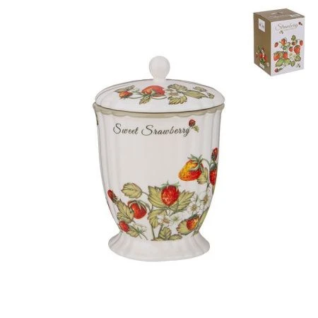 Банка для сыпучих продуктов 800мл 12*17,5см фарфор Strawberry (12)