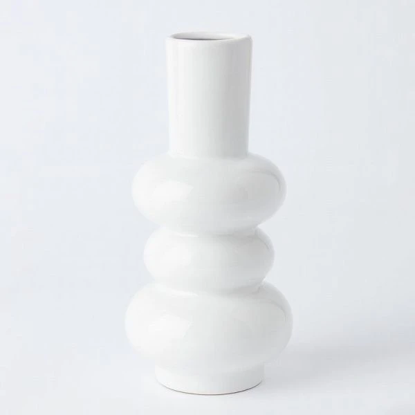 Ваза для цветов 25см керамика белая JC-16132 (24)