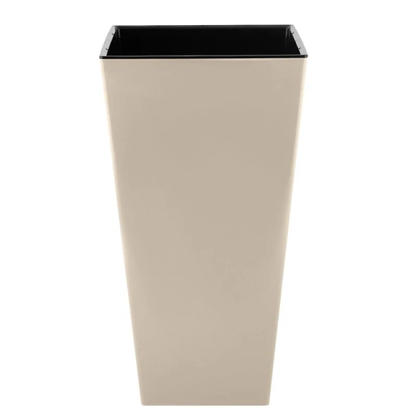 Горшок для цветов 19,4л 250*250*470мм пластик London Cube калифорнийский миндаль c дренаж.вставкой