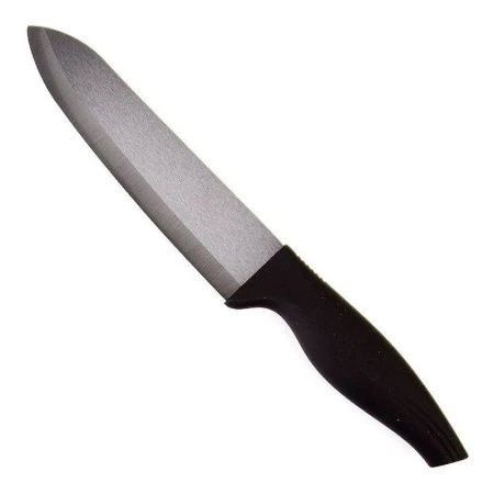 Нож кухонный 15см керамика белое лезвие с защитным элементом, рукоятка черная 26,5*3,5*1,5см ВЫВОД