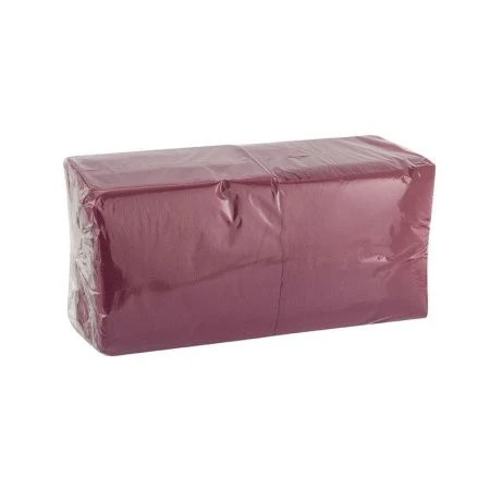 Салфетки бумажные Мягкоff Universal 400шт 24*24см бордо (9)
